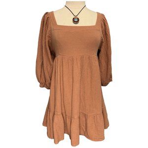 Short dark peach dress